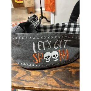 Mud Pie Cloth‎ Halloween Basket With Iron Ons, Gloves, Cupcake Decorations,Witch